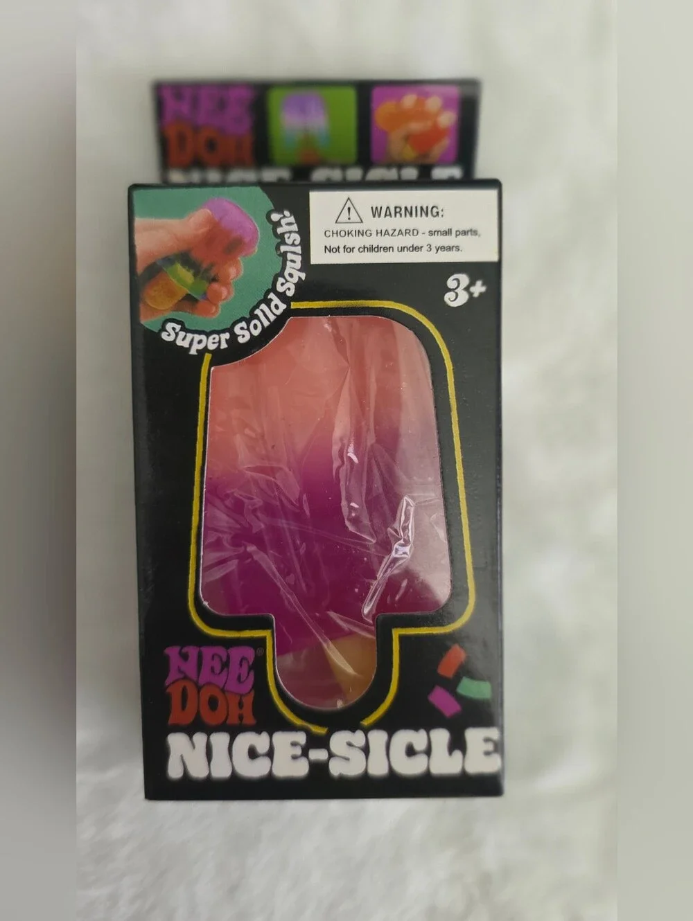 Nice-Sicle Kids Toy - Pink & Orange Super Solid Squish